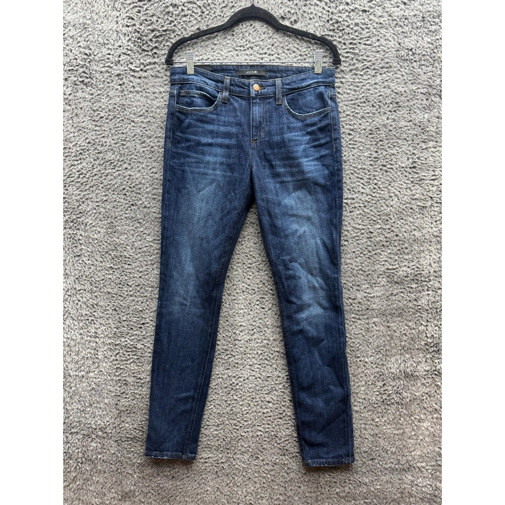NWT Joe's Jeans Stretch Straight Ankle Denim Jeans Dark Wash Blue Womens Size 28